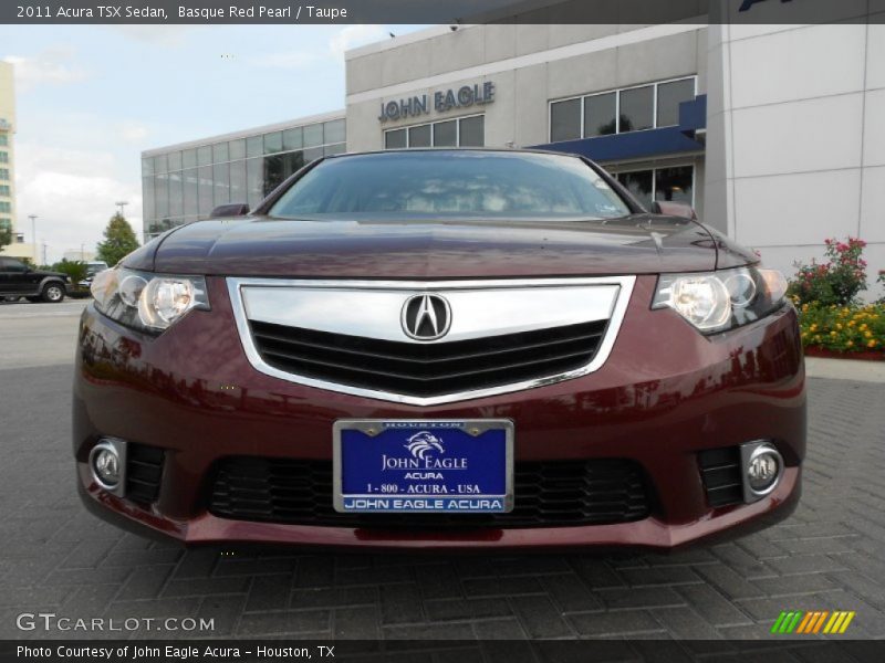 Basque Red Pearl / Taupe 2011 Acura TSX Sedan