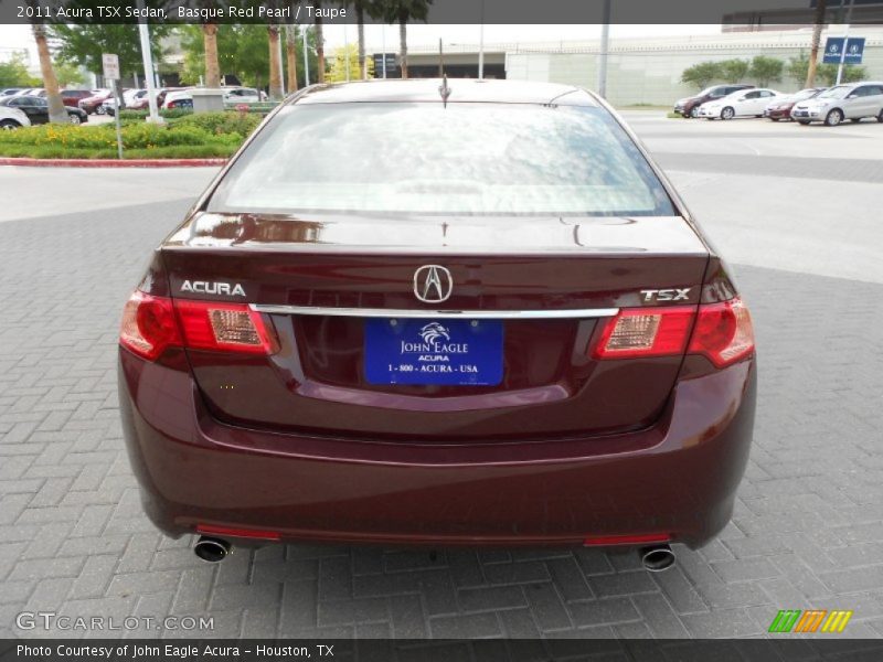 Basque Red Pearl / Taupe 2011 Acura TSX Sedan