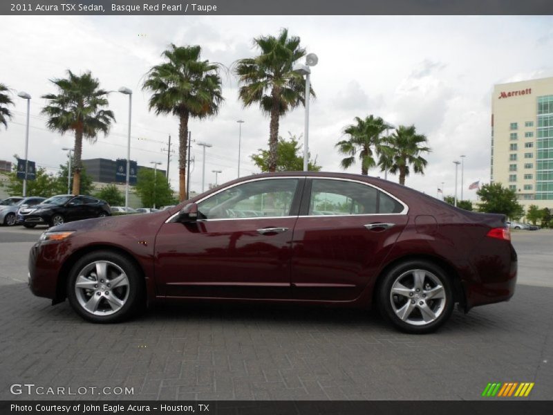 Basque Red Pearl / Taupe 2011 Acura TSX Sedan