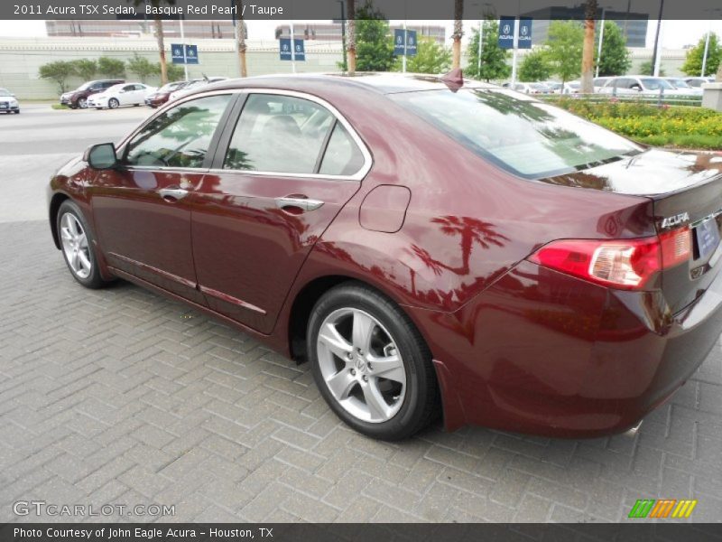 Basque Red Pearl / Taupe 2011 Acura TSX Sedan