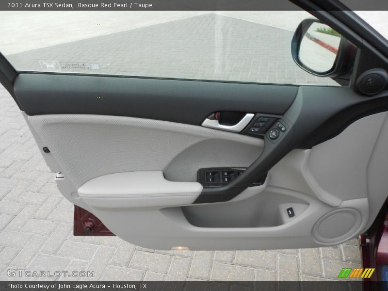 Basque Red Pearl / Taupe 2011 Acura TSX Sedan