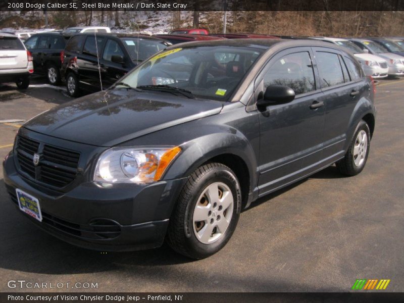 Steel Blue Metallic / Dark Slate Gray 2008 Dodge Caliber SE