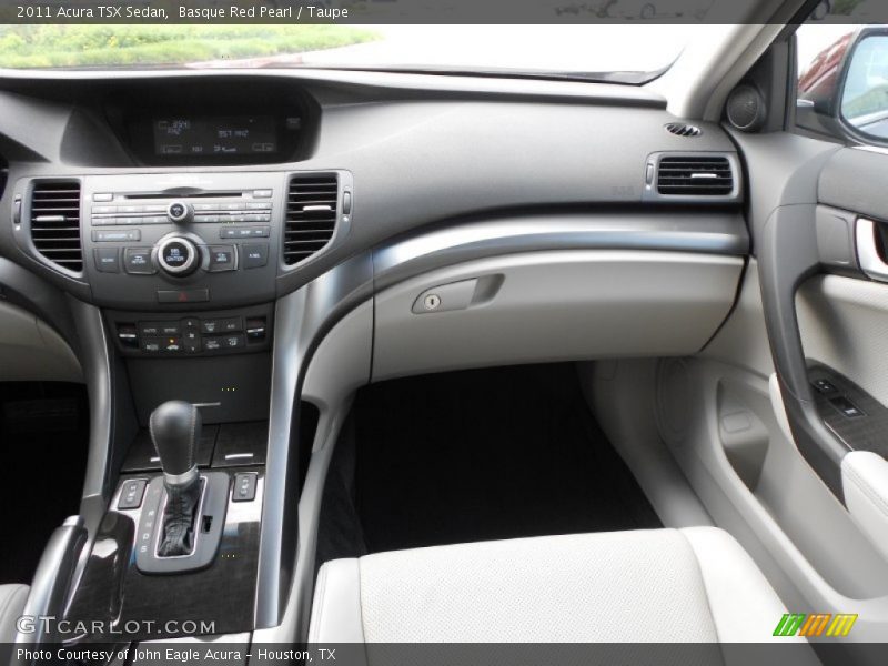 Basque Red Pearl / Taupe 2011 Acura TSX Sedan
