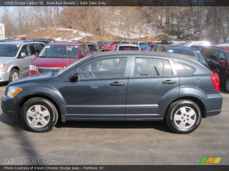 Steel Blue Metallic / Dark Slate Gray 2008 Dodge Caliber SE