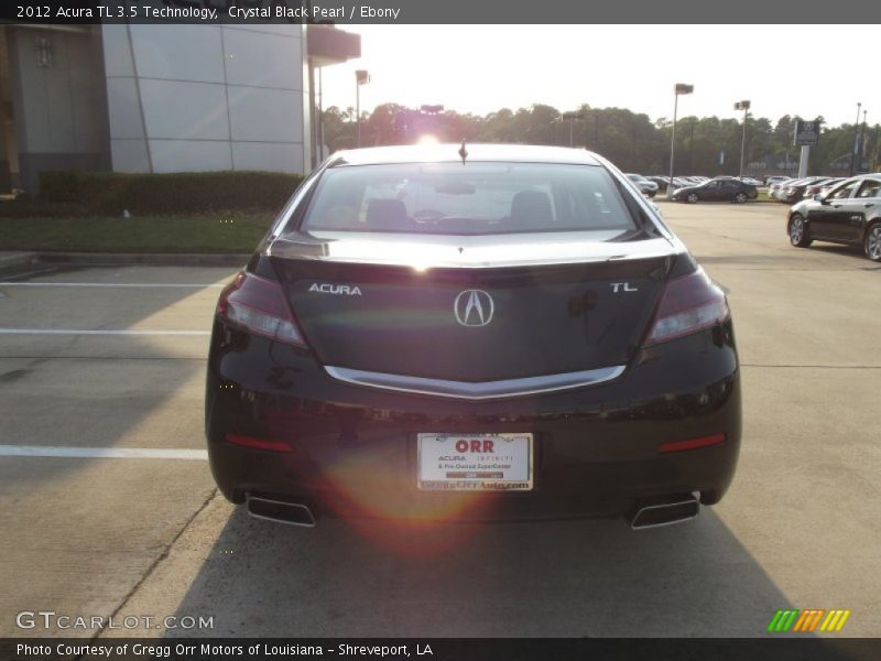 Crystal Black Pearl / Ebony 2012 Acura TL 3.5 Technology