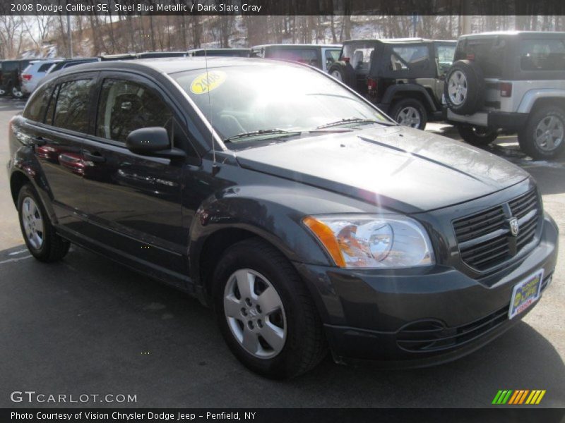 Steel Blue Metallic / Dark Slate Gray 2008 Dodge Caliber SE