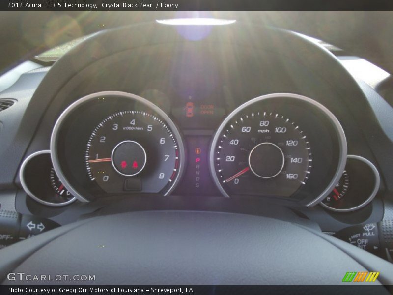 Crystal Black Pearl / Ebony 2012 Acura TL 3.5 Technology