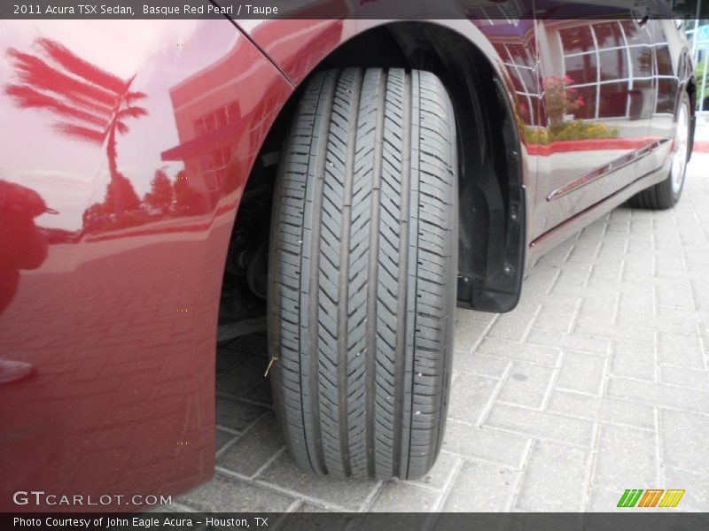 Basque Red Pearl / Taupe 2011 Acura TSX Sedan