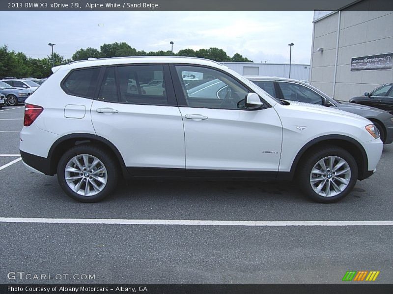 Alpine White / Sand Beige 2013 BMW X3 xDrive 28i