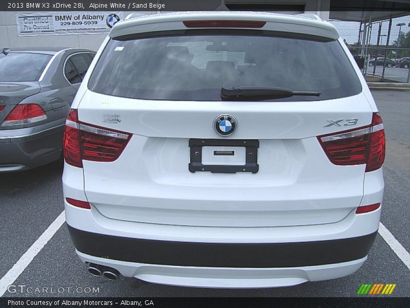 Alpine White / Sand Beige 2013 BMW X3 xDrive 28i