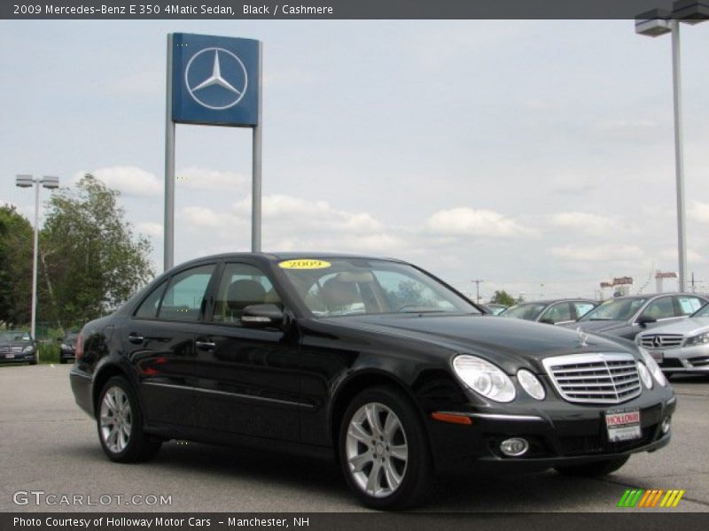 Black / Cashmere 2009 Mercedes-Benz E 350 4Matic Sedan