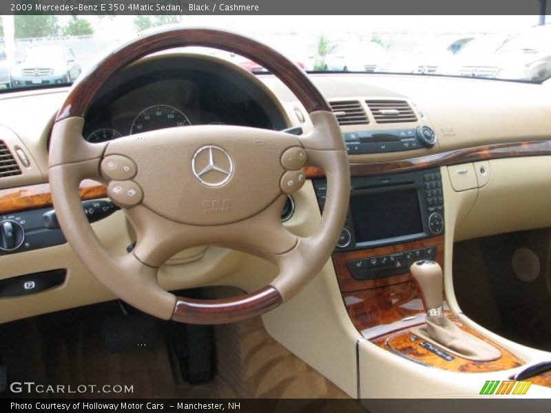 Black / Cashmere 2009 Mercedes-Benz E 350 4Matic Sedan