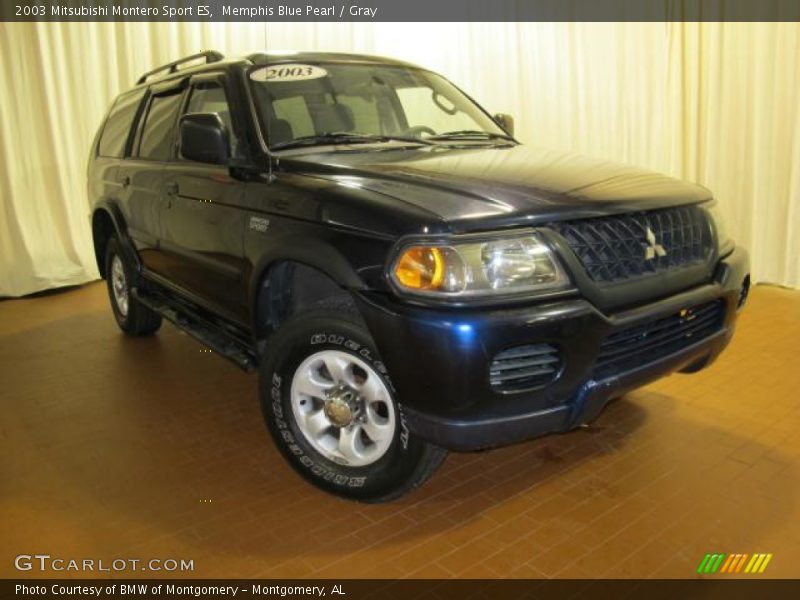 Memphis Blue Pearl / Gray 2003 Mitsubishi Montero Sport ES