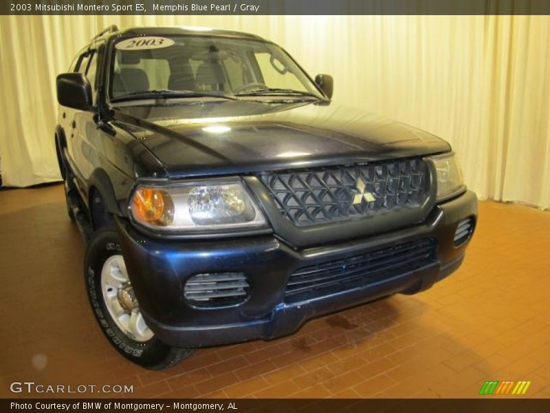 Memphis Blue Pearl / Gray 2003 Mitsubishi Montero Sport ES