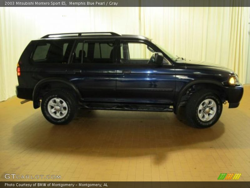Memphis Blue Pearl / Gray 2003 Mitsubishi Montero Sport ES