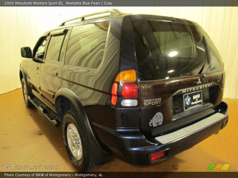 Memphis Blue Pearl / Gray 2003 Mitsubishi Montero Sport ES