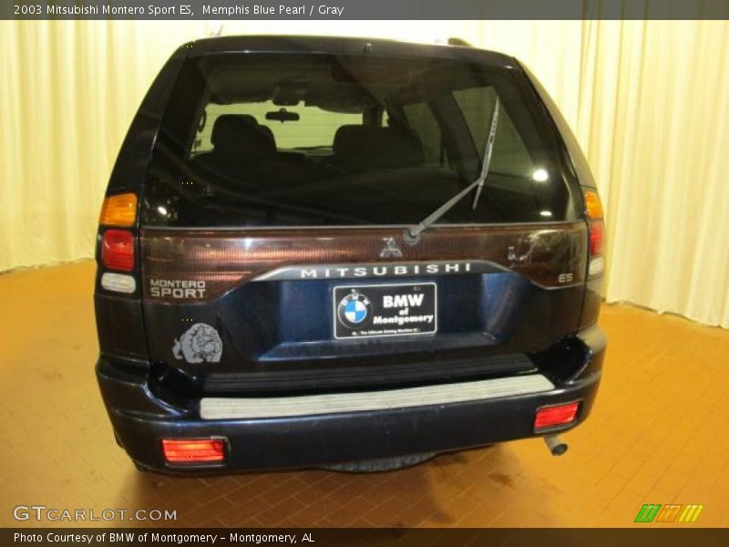Memphis Blue Pearl / Gray 2003 Mitsubishi Montero Sport ES