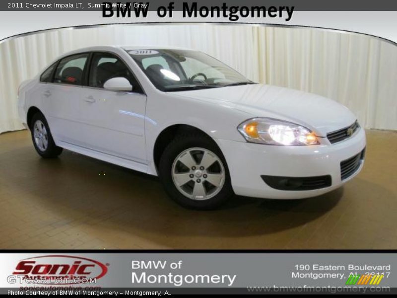 Summit White / Gray 2011 Chevrolet Impala LT