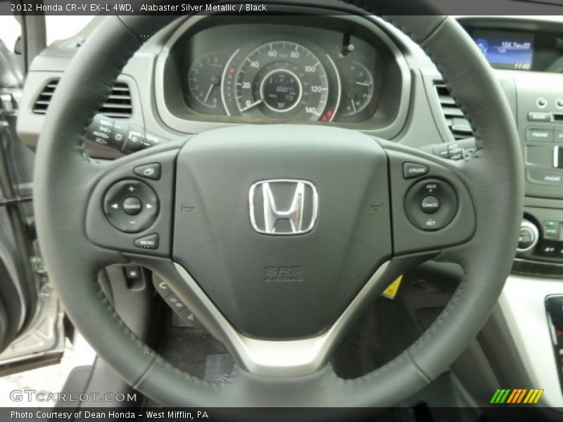 Alabaster Silver Metallic / Black 2012 Honda CR-V EX-L 4WD