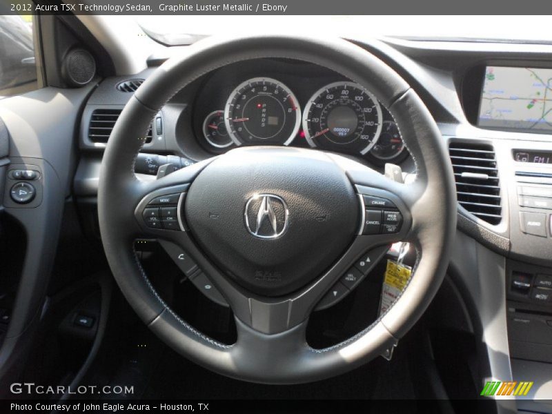 Graphite Luster Metallic / Ebony 2012 Acura TSX Technology Sedan