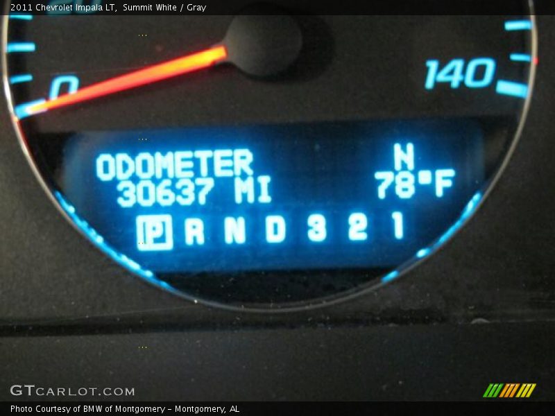 Summit White / Gray 2011 Chevrolet Impala LT