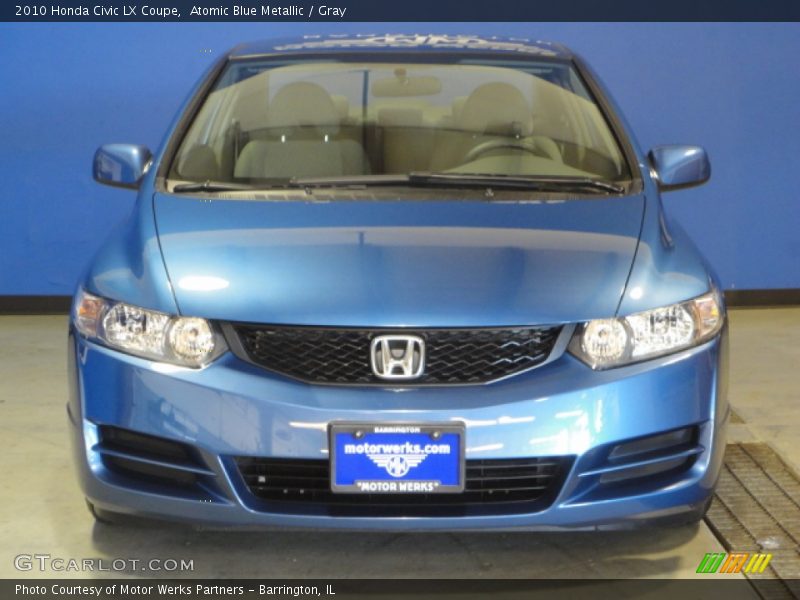 Atomic Blue Metallic / Gray 2010 Honda Civic LX Coupe