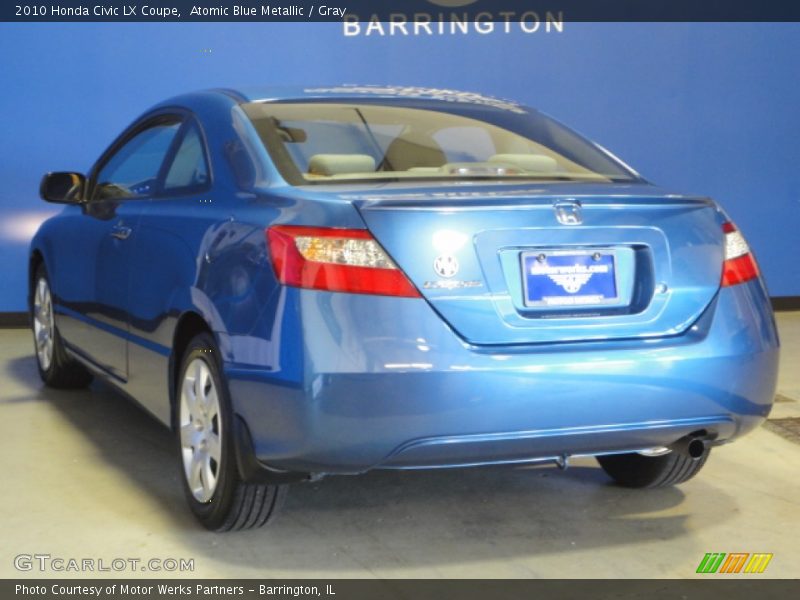 Atomic Blue Metallic / Gray 2010 Honda Civic LX Coupe