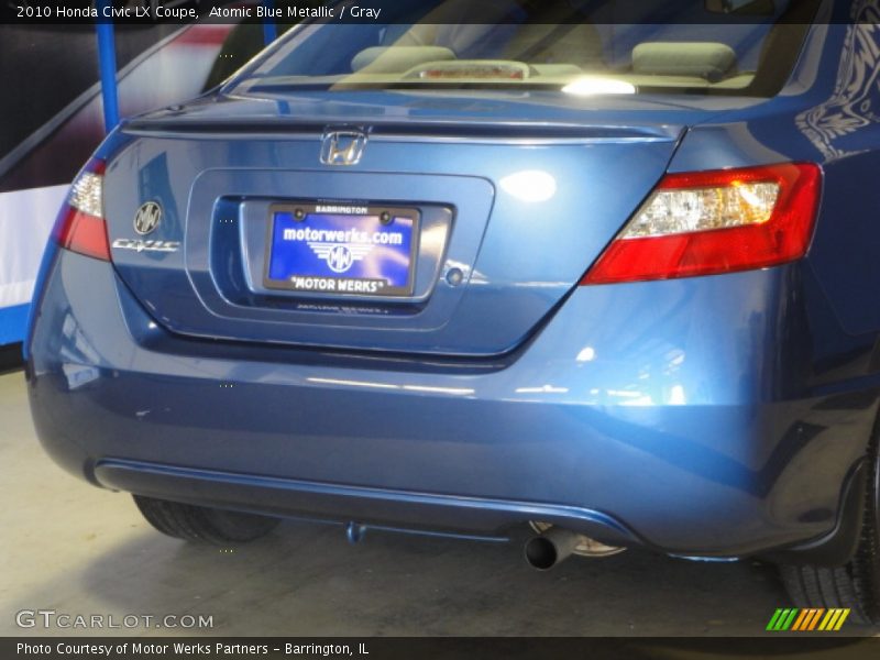 Atomic Blue Metallic / Gray 2010 Honda Civic LX Coupe
