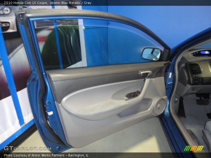 Atomic Blue Metallic / Gray 2010 Honda Civic LX Coupe