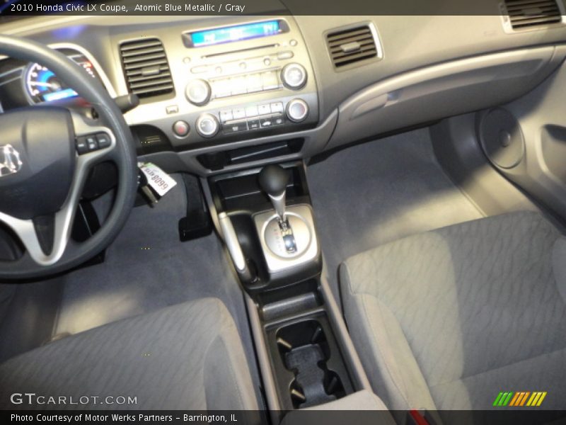 Atomic Blue Metallic / Gray 2010 Honda Civic LX Coupe