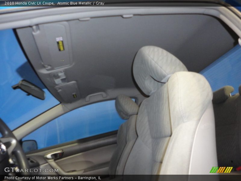 Atomic Blue Metallic / Gray 2010 Honda Civic LX Coupe