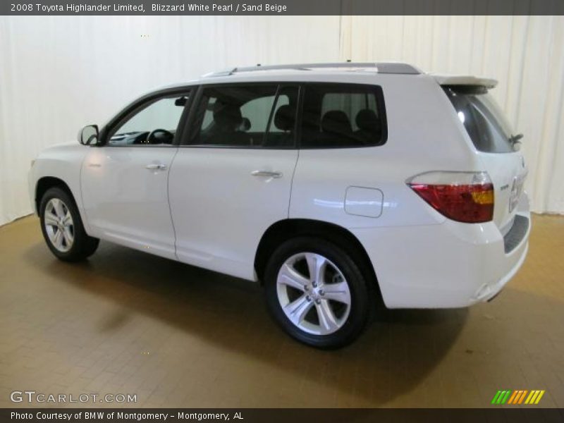 Blizzard White Pearl / Sand Beige 2008 Toyota Highlander Limited