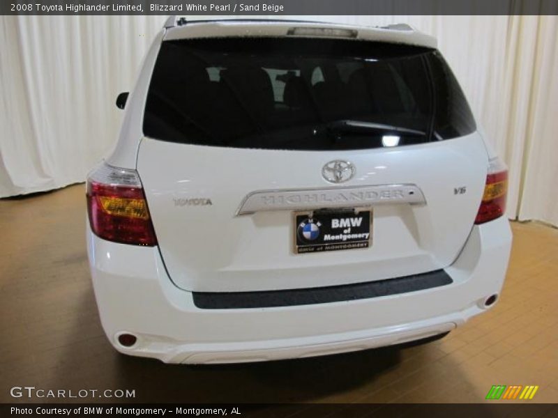 Blizzard White Pearl / Sand Beige 2008 Toyota Highlander Limited