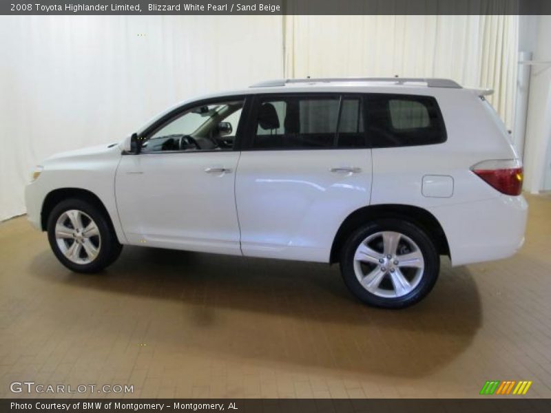 Blizzard White Pearl / Sand Beige 2008 Toyota Highlander Limited