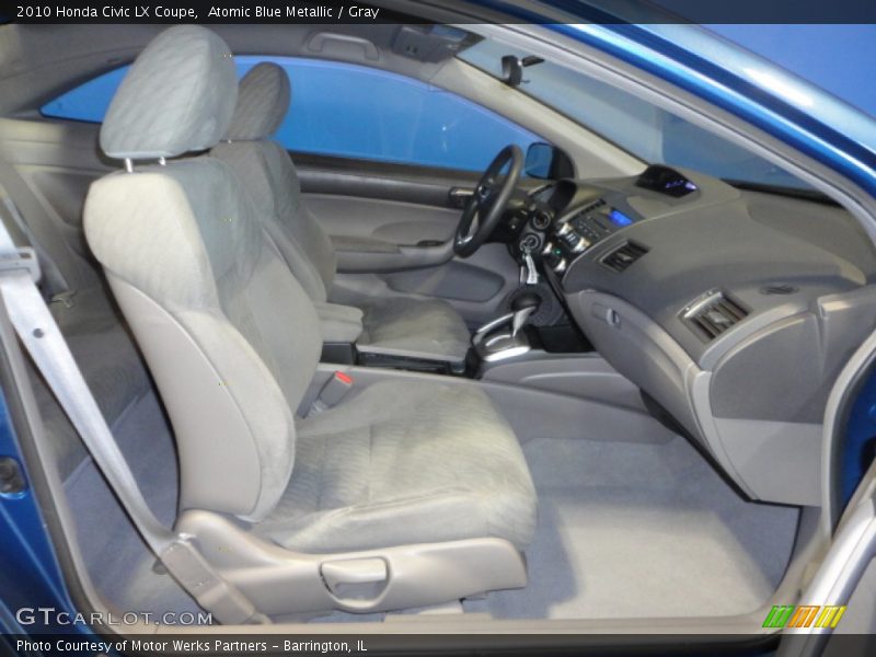 Atomic Blue Metallic / Gray 2010 Honda Civic LX Coupe