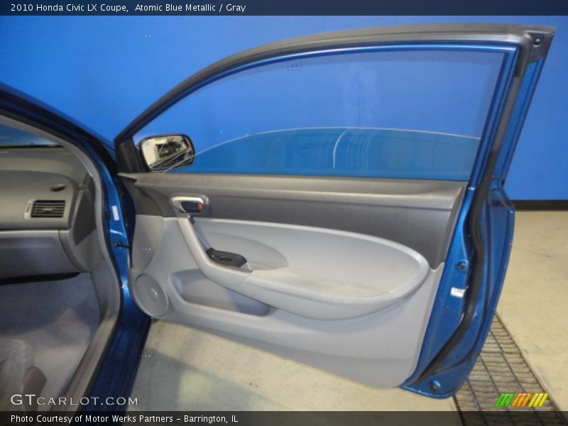 Atomic Blue Metallic / Gray 2010 Honda Civic LX Coupe