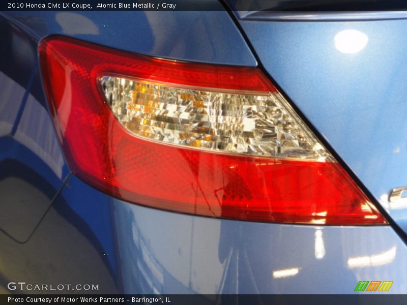 Atomic Blue Metallic / Gray 2010 Honda Civic LX Coupe