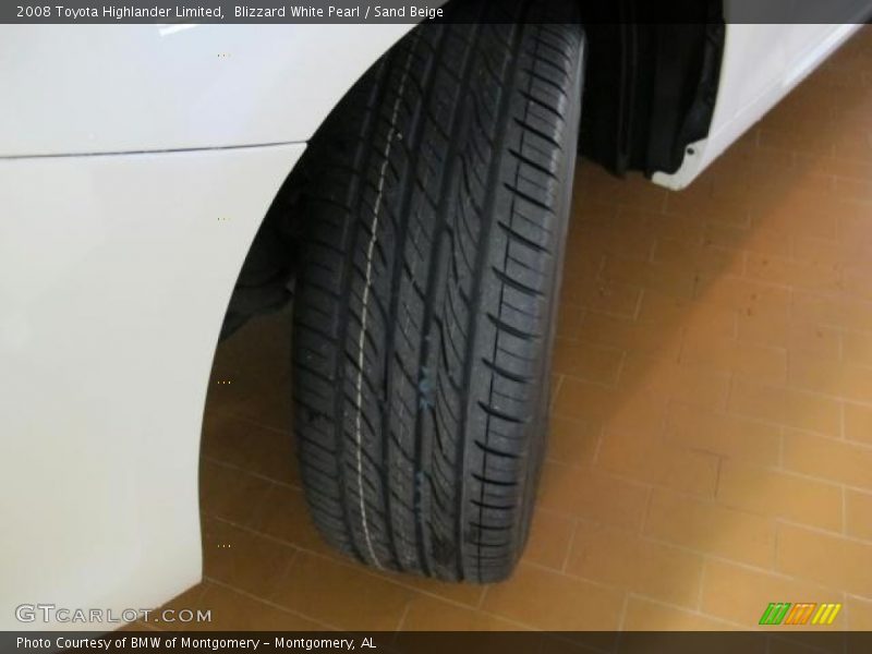 Blizzard White Pearl / Sand Beige 2008 Toyota Highlander Limited