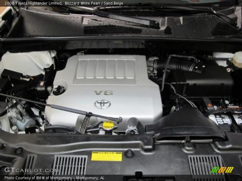 Blizzard White Pearl / Sand Beige 2008 Toyota Highlander Limited
