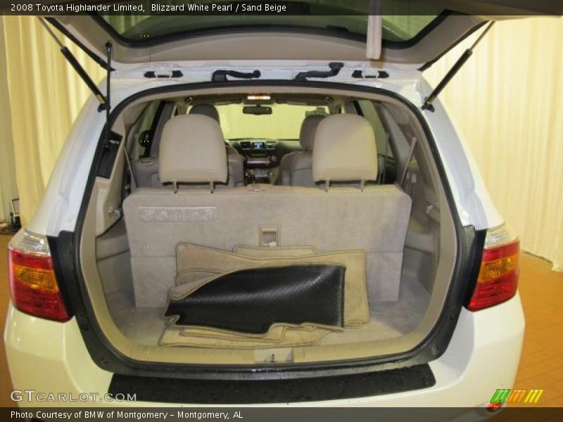Blizzard White Pearl / Sand Beige 2008 Toyota Highlander Limited
