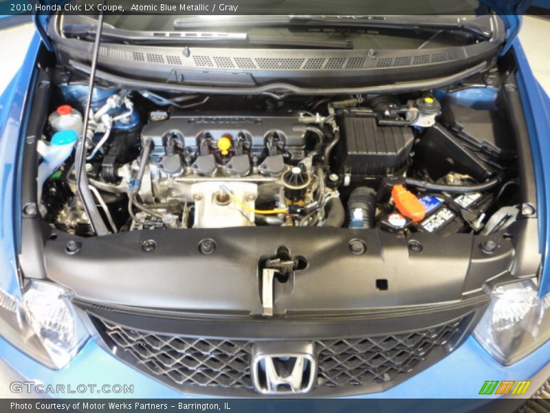 Atomic Blue Metallic / Gray 2010 Honda Civic LX Coupe