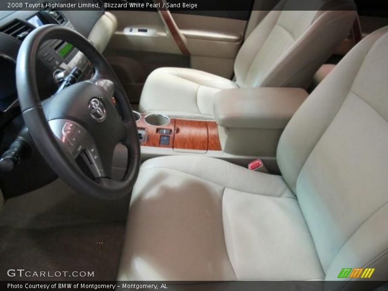 Blizzard White Pearl / Sand Beige 2008 Toyota Highlander Limited