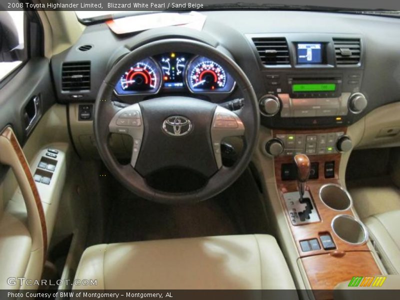 Blizzard White Pearl / Sand Beige 2008 Toyota Highlander Limited