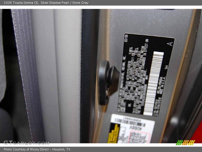 Silver Shadow Pearl / Stone Gray 2006 Toyota Sienna CE