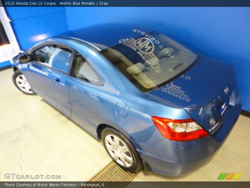 Atomic Blue Metallic / Gray 2010 Honda Civic LX Coupe