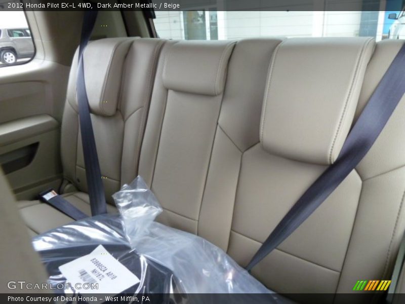 Dark Amber Metallic / Beige 2012 Honda Pilot EX-L 4WD