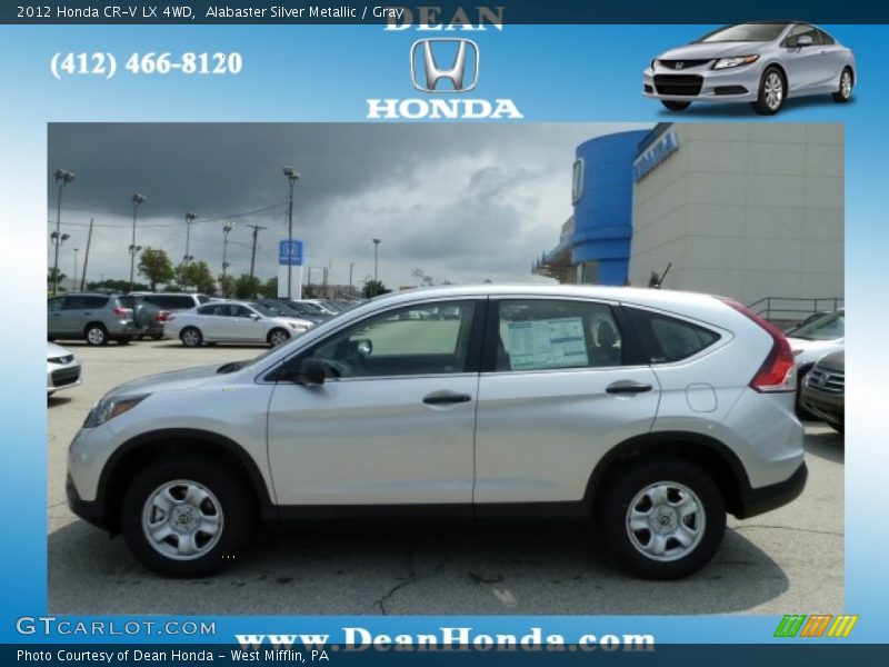 Alabaster Silver Metallic / Gray 2012 Honda CR-V LX 4WD