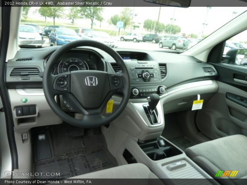 Alabaster Silver Metallic / Gray 2012 Honda CR-V LX 4WD