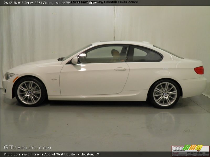 Alpine White / Saddle Brown 2012 BMW 3 Series 335i Coupe