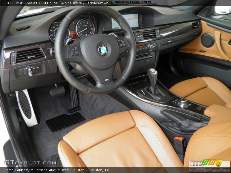 Alpine White / Saddle Brown 2012 BMW 3 Series 335i Coupe